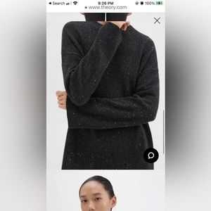 Theory cashmere & wool sweater women’s. Small, Black//speckled, Karenia.